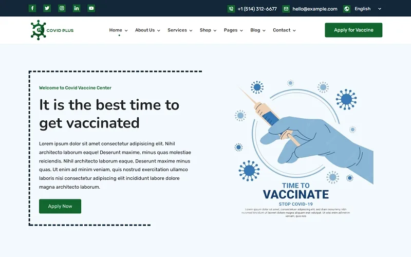 Covid Plus – Coronavirus and Medical Store WordPress Theme