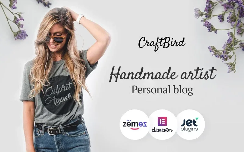 CraftBird – Handmade Artist Personal Blog WordPress theme WordPress Theme