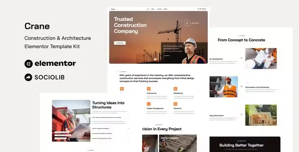 Crane Construction Elementor Template Kit