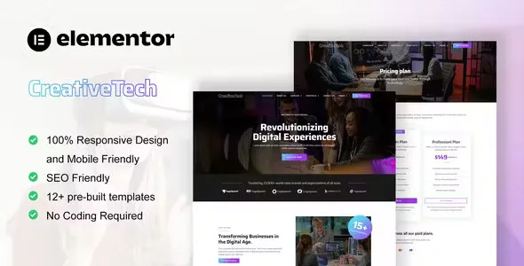 CreativeTech Marketing Elementor Template Kit