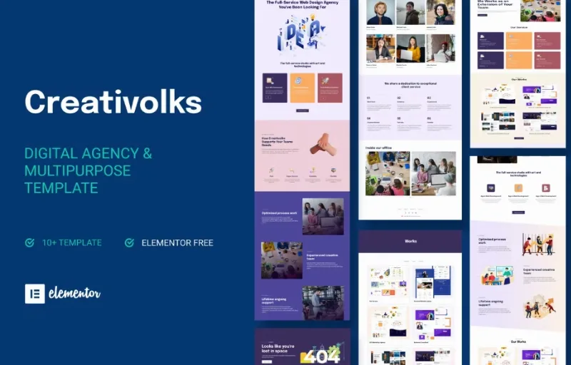 Creativolks – Creative & Business Agency Elementor Template