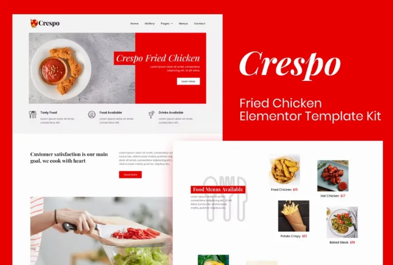 Crespo – Fast Food Restaurant Elementor Template