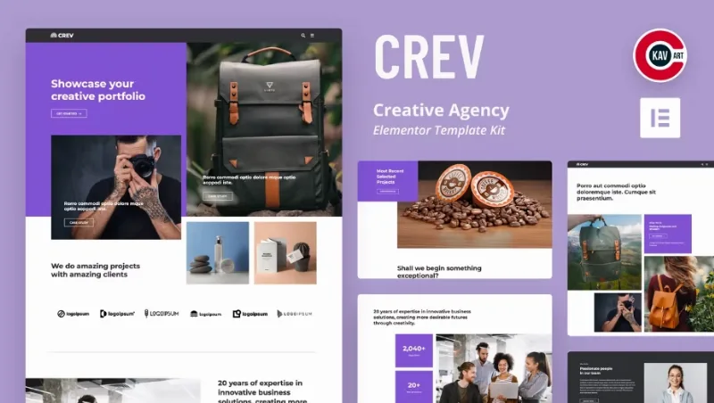 Crev – Creative Agency Elementor Template