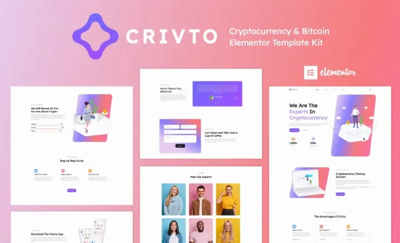 Crivto – Cryptocurrency & Bitcoin Elementor Template