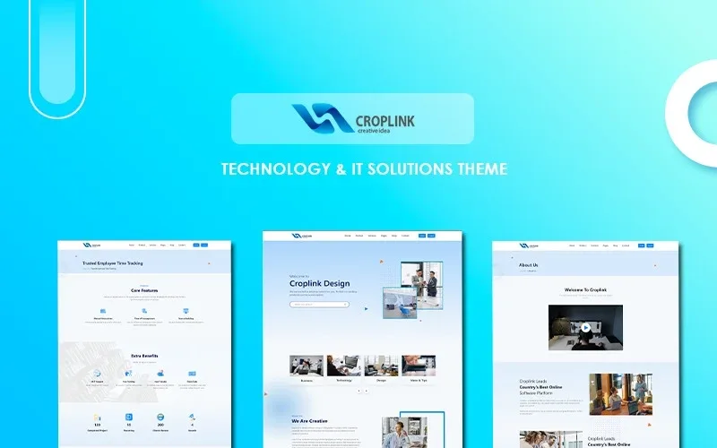 CROPLINK – Tech Corporate & Ecommerce WordPress Theme