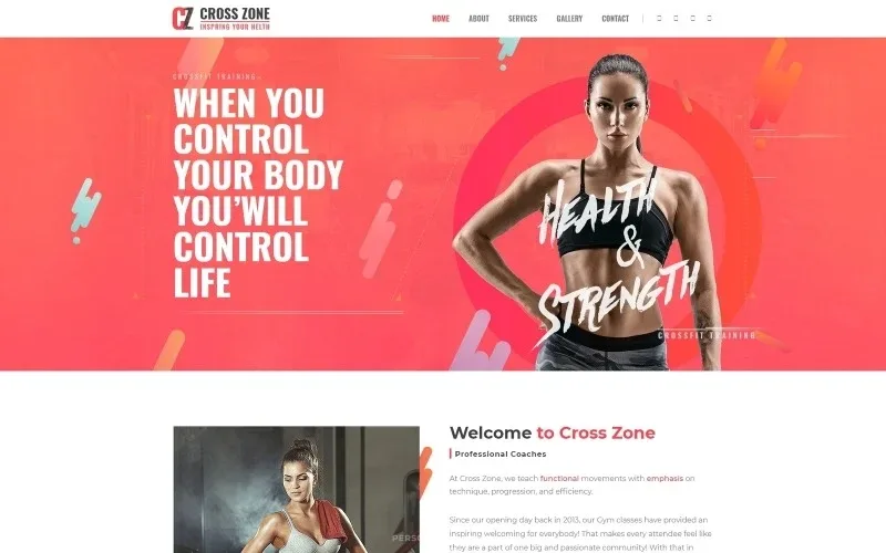 Cross Zone – Crossfit Studio WordPress Elementor Theme WordPress Theme