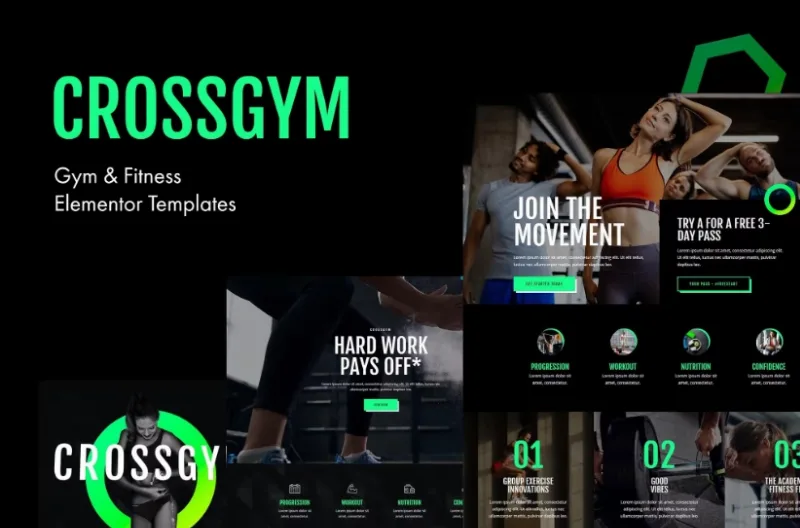 CrossGym – Gym & Fitness Elementor Template