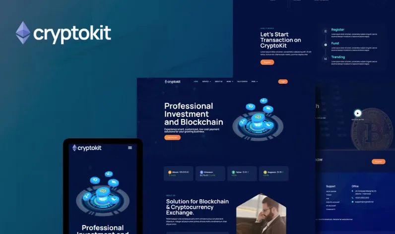 Cryptokit – Blockchain Cryptocurrency Elementor Template