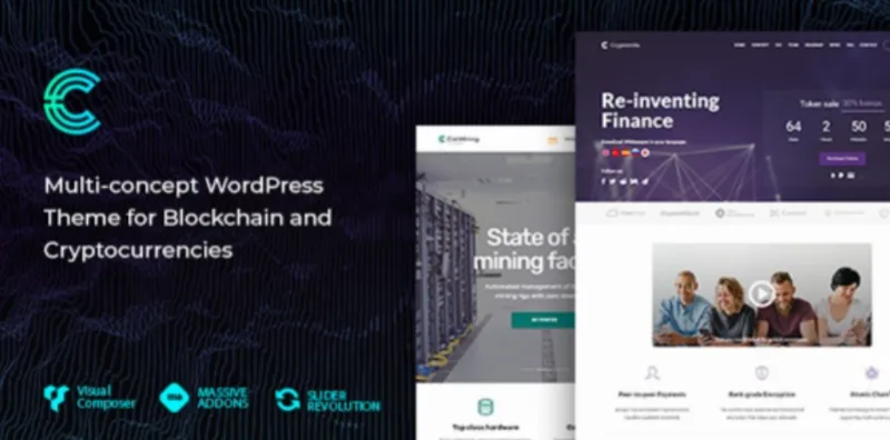 Cryptonite – Blockchain and Cryptocurrencies WordPress Theme