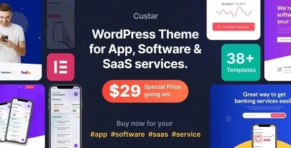 Custar – Software & App WordPress Theme