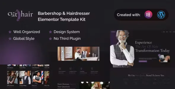 Cuthair Barbershop Elementor Template Kit