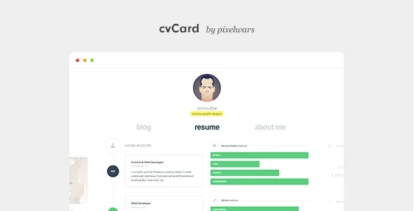 cvCard WP – Responsive WordPress Resume Theme