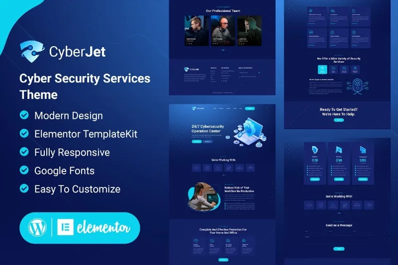 CyberJet – Web Security Elementor Template