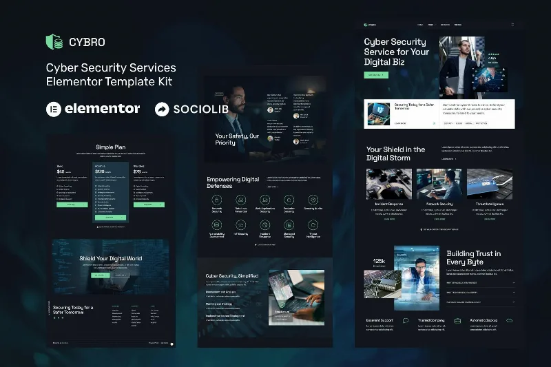 Cybro – Cyber Security Services Elementor Template