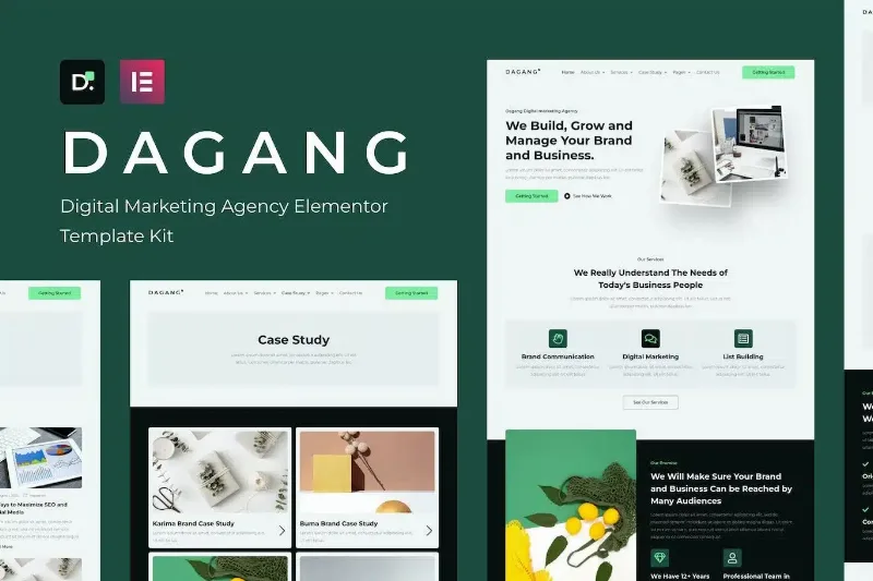Dagang – Digital Marketing Agency Elementor Template Kit