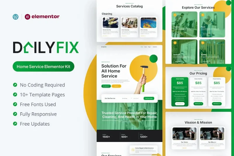 Dailyfix – Home Service Elementor Template