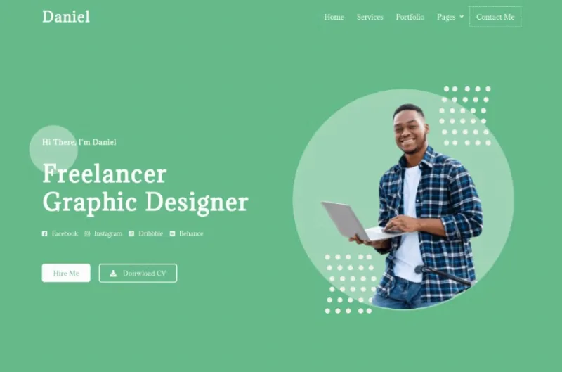 Daniel – Personal Freelancer Elementor Template