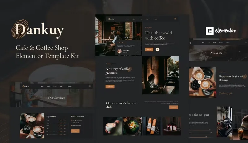 Dankuy – Cafe & Coffee Shop Elementor Template