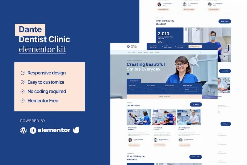 Dante – Dentist & Dental Clinic Elementor Template