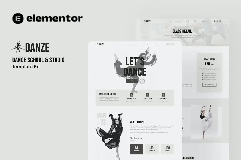 Danze – Dance Studio School Elementor Template