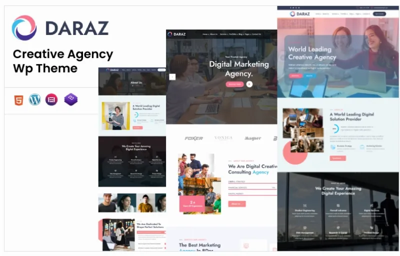 Daraz – Creative Agency Elementor Wordpress Theme