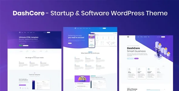 DashCore – Startup & Software WordPress Theme