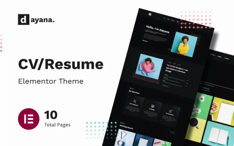 Dayana – Resume Elementor Template