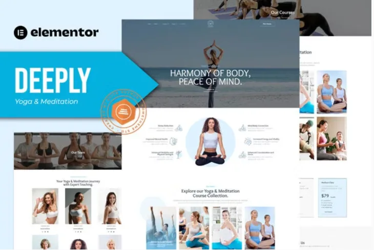 Deeply – Yoga & Meditation Elementor Template