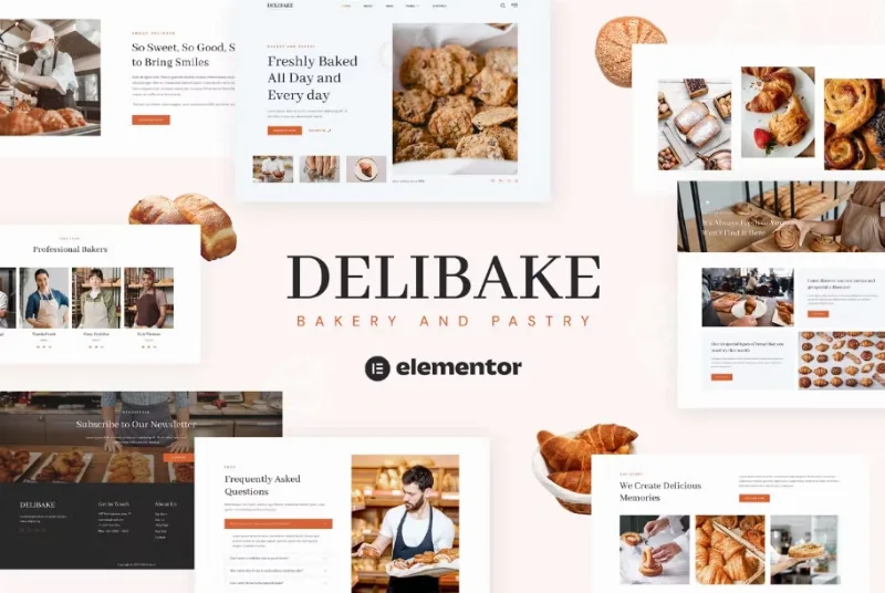 Delibake – Bakery and Pastry Elementor Template