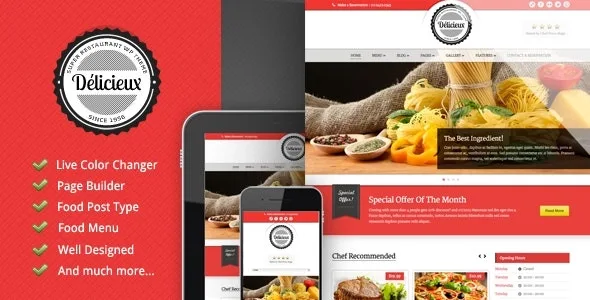 Delicieux – Restaurant Wordpress Theme