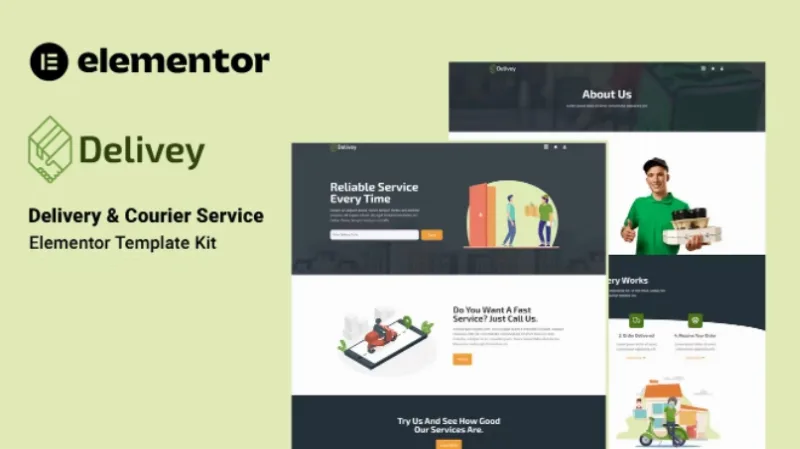 Delivey – Delivery & Courier Service Elementor Template