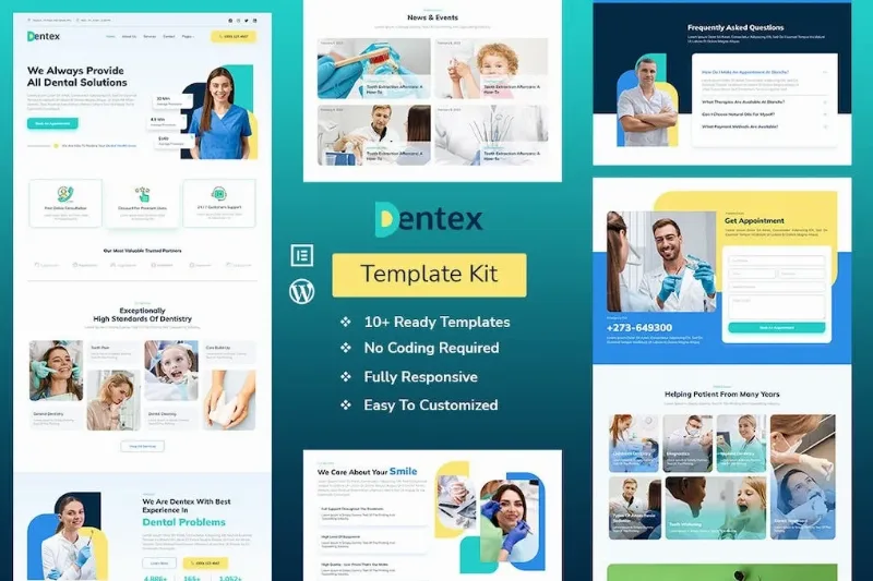 DENTEX – Dentist & Dental Care Elementor Template
