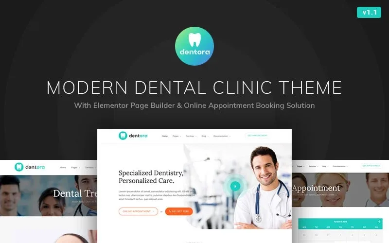 Dentora – Dental Clinic WordPress Elementor Theme WordPress Theme