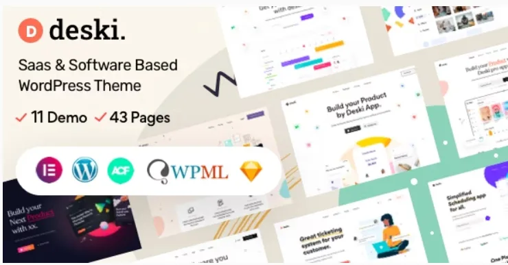 Deski – Modern Saas & Software landing page WordPress theme