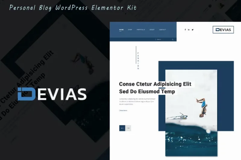Devias – Blog & Magazine Elementor Template