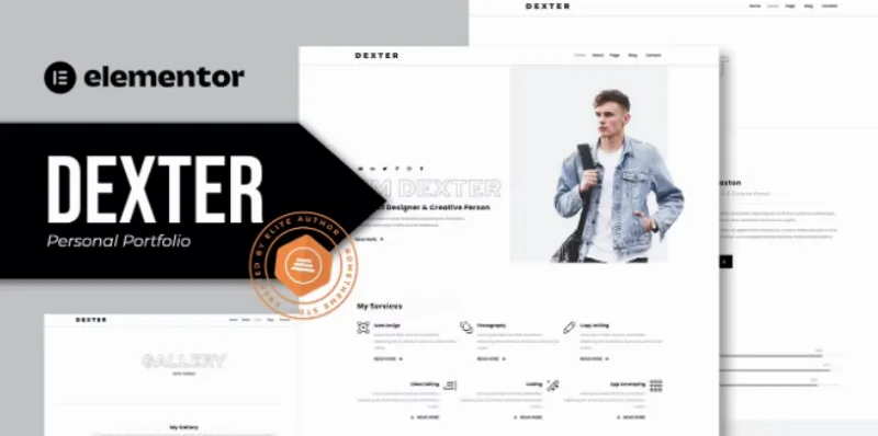 Dexter – Personal Portfolio Elementor Template