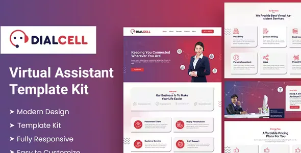 DialCell Call Center Elementor Template Kit