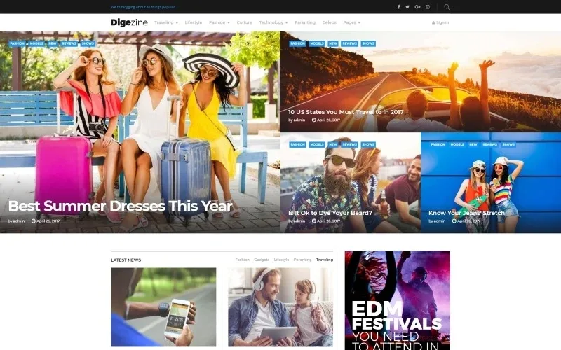 Digezine – News Magazine WordPress Theme