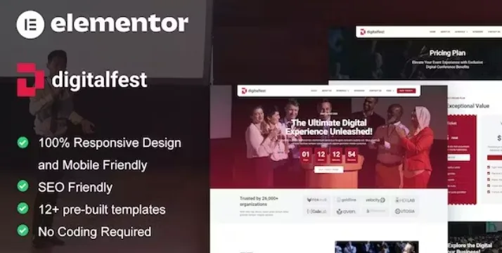 DigitalFest – Event & Conference Elementor Pro Template