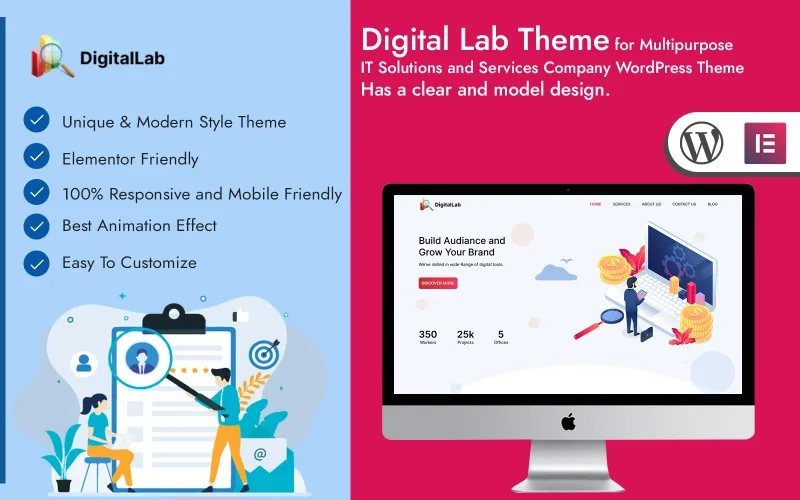 DigitalLab – IT Solutions Company Wordpress Theme WordPress Theme