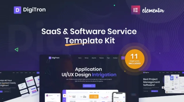 Digitron – Software & SaaS Elementor Template