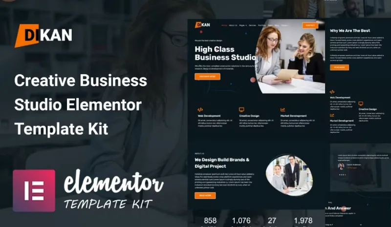 Dikan – Creative Business Studio Elementor Template