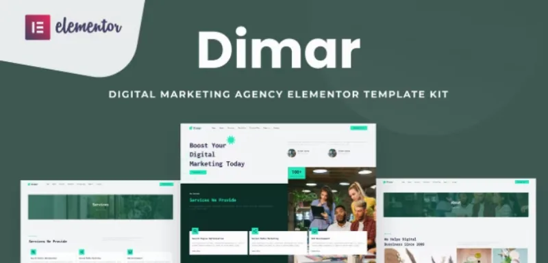Dimar – Digital Marketing Elementor Template