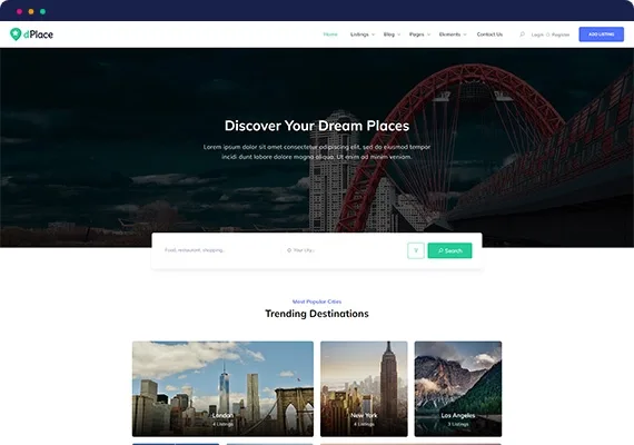 Directorist dPlace – Tourism & Travel WordPress Directory Theme