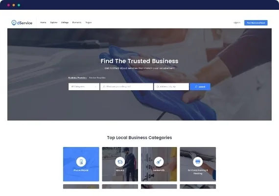 Directorist dService – Best Service WordPress Directory Theme