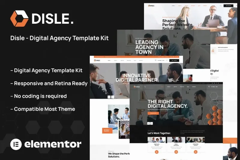 Disle – Digital Agency Elementor Template