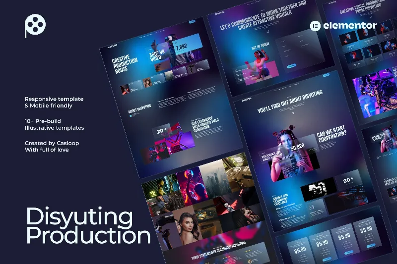 Disyuting – Production House Elementor Template