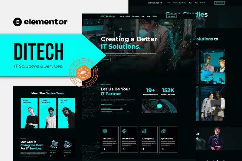Ditech – IT Solutions & Services Company Elementor Template