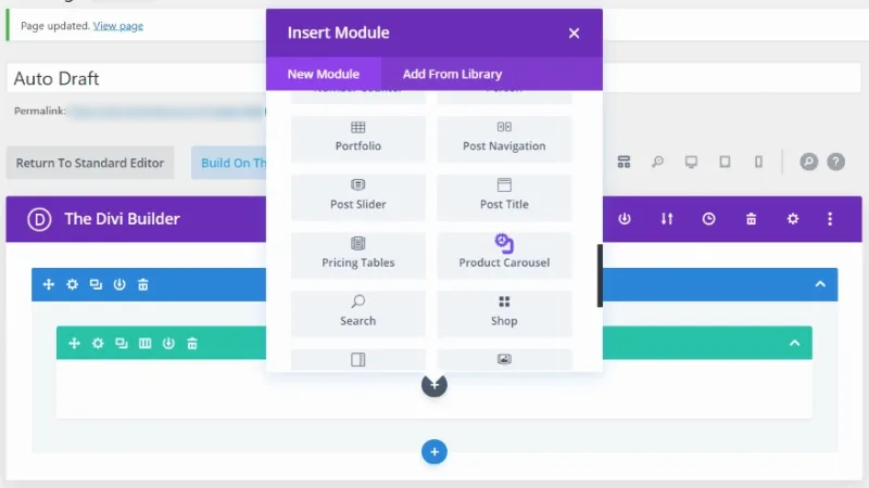 Divi Product Carousel