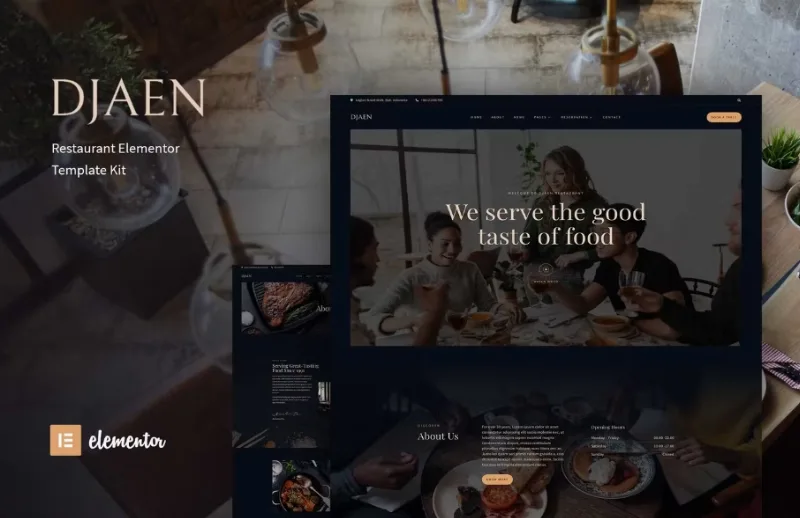 Djaen – Restaurant Elementor Template